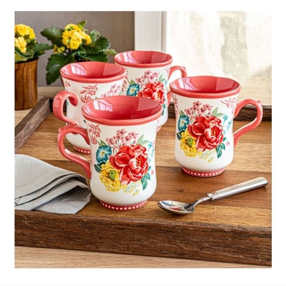 The Pioneer Woman Dining Pioneer Woman Fancy Flourish Mug Set Of